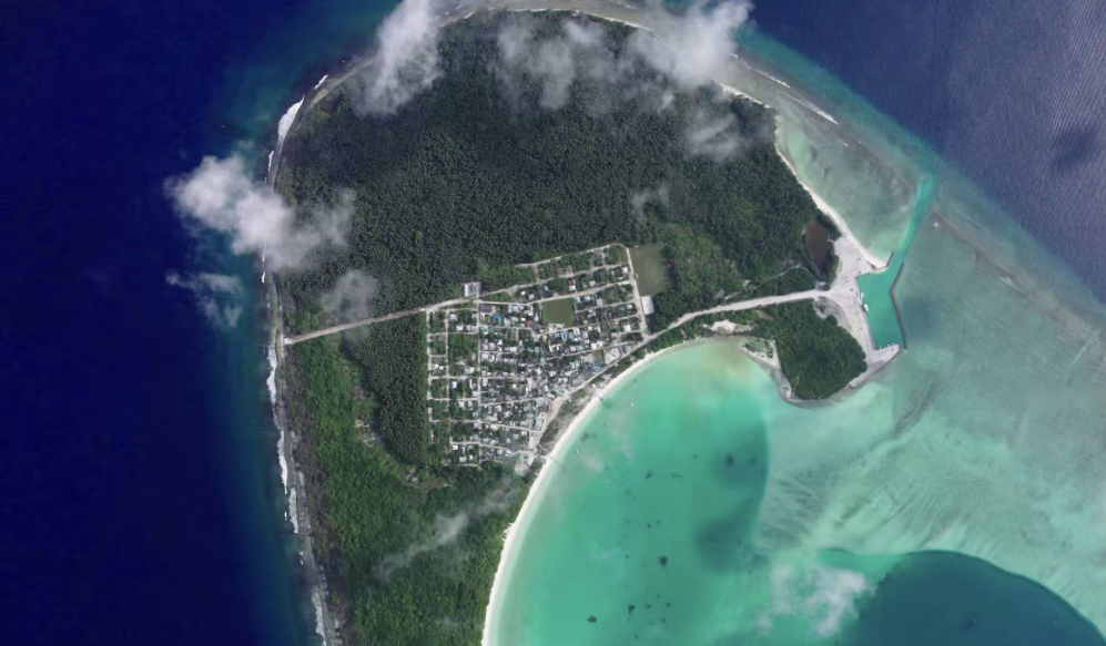 White sandy beach